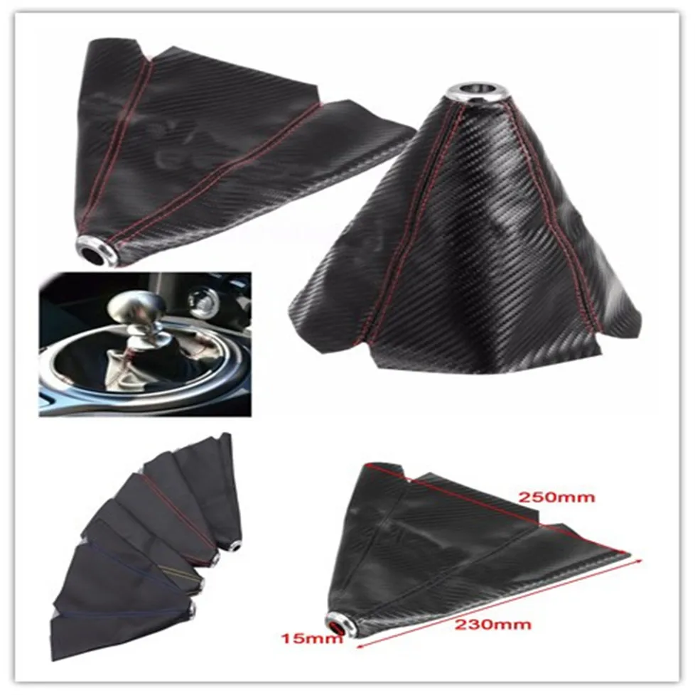 Волоконно-кожаная ручка переключения передач автоматическая крышка загрузки