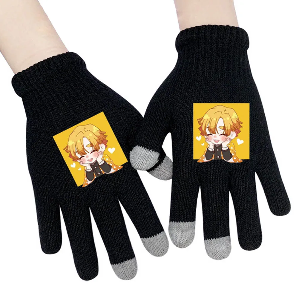 Перчатки с героями мультфильмов, аниме, демон, убийца, Kimetsu no Yaiba, перчатки на палец