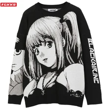 Aliexpress - FGKKS Mens Hip Hop Streetwear Harajuku Sweater Vintage Japanese Style Anime Girl Knitted 2021 Cotton Pullover Sweaters Male