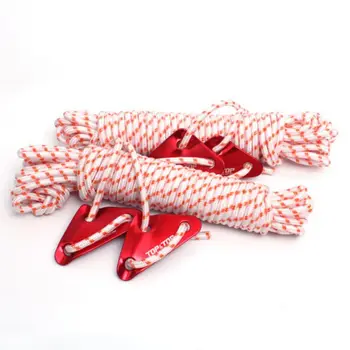 

10m Travel Outdoor 6mm High Strength Cord Rope Tent Rope + 2Pcs Large Camping Buckle Accessory