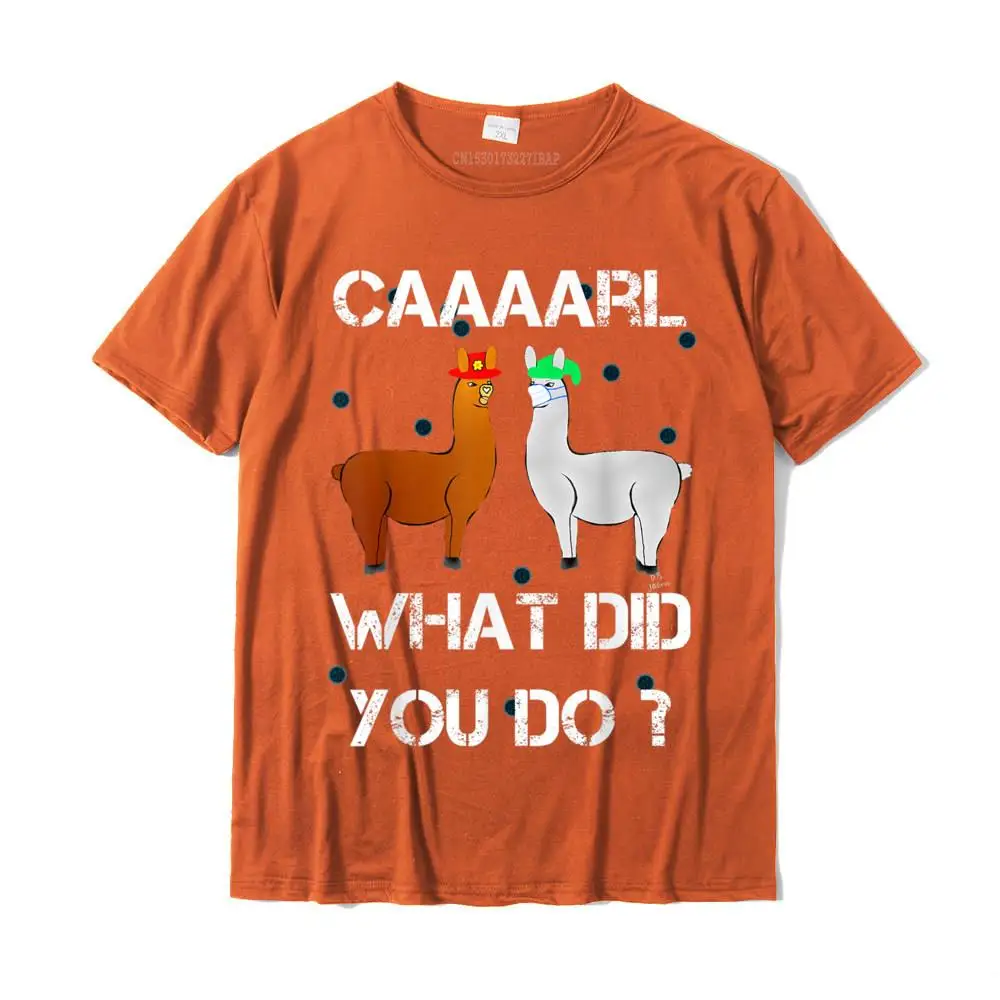 Tops & Tees Printed Tops Shirt Summer 2021 Popular Geek Short Sleeve All Cotton O-Neck Men Top T-shirts Geek Wholesale funny llama with hats lama with hat carl what did you do T-Shirt__MZ23535 orange