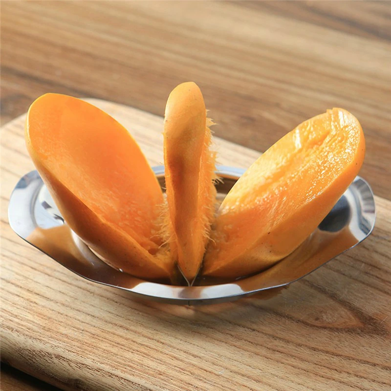 Резак для фруктов из нержавеющей стали, очиститель семян, измельчитель манго, кухонный инструмент для фруктов