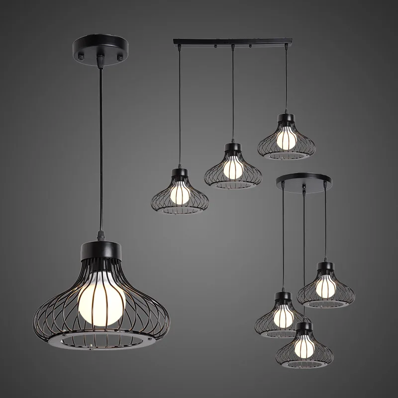 

Nordic Iron Pendant Lamp Restaurant Personality Retro Hanglamp Loft Coffee Shop Creative Small Bar Lighting Industrial Lights