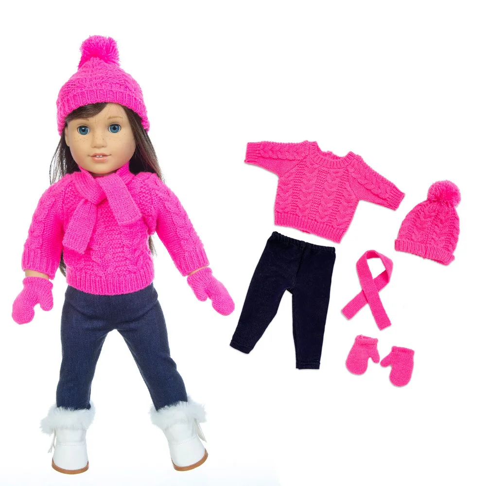 2023 Christmas Sweater Set Fit For American Girl Doll 18 Inch Doll Clothes , Shoes are not included.