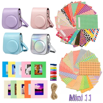 

6 in 1 Camera Accessories Bundle Set Kit for Fuji Instax Mini 11 Camera Bag Film Border Sticker Wall Hanging Decoration Frame