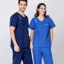 Новая мужская и женская медицинская униформа, больничный медицинский скраб набор, форма медсестры, изолированный хирургический uniforme medio hombre manga corta