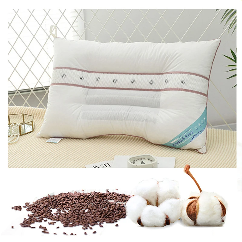 Cassia Seed Sleeping Pillow Genuine Top Magnetic Therapy Gifts Health Care 48x74cm Neck Pillows for Bedroom | Дом и сад