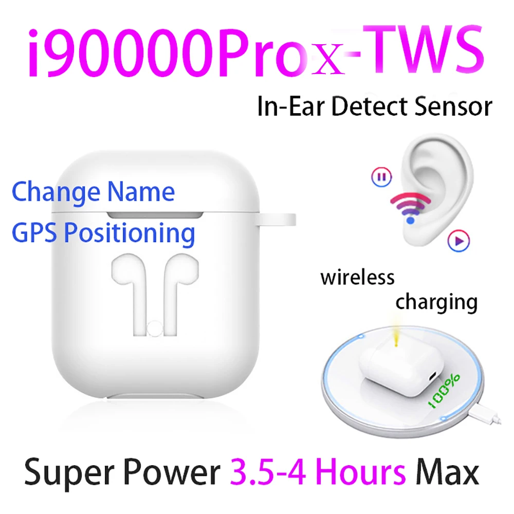 

Original i90000 ProX TWS headset with real battery for 1: 1 Air 2 PK i60 i100 i2000 i5000 i500 i9000Pro i50000 i9000 i90000MAX