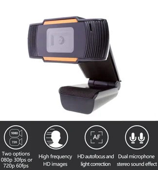 

720P Full HD USB Webcam clip-on for pc computer conference streaming with microphone and speaker video chat live web cam camera