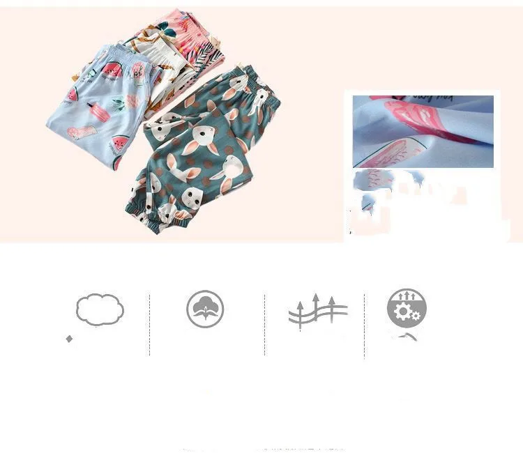 Sleep Bottom Women 100% Cotton Long Pant Home Pajamas Long Pants Big Size Casual Fashion Flower Sleepwear kPaCotAkoWka