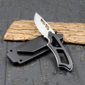 Free shipping Outdoor self-defense portable multifunctional whistle knife high hardness survival straight knife EDC tool tanie i dobre opinie MARS MADAM Woodworking CN(Origin) Rubber Stainless steel JG-0003 Fixed Blade Knife