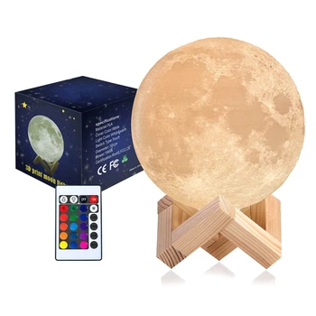 

Moon lamp 3D Print LED Moon Light Lamp Moon Light for Kids, Dimmable Touch Control Brightness Light for Home Decoration