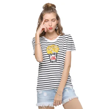 

Ice Knitted Women's Fashionable Short-sleeved Embroidered Pattern Slim Round Collar Top Printing Hot Sell O-neck Cardigan Dress