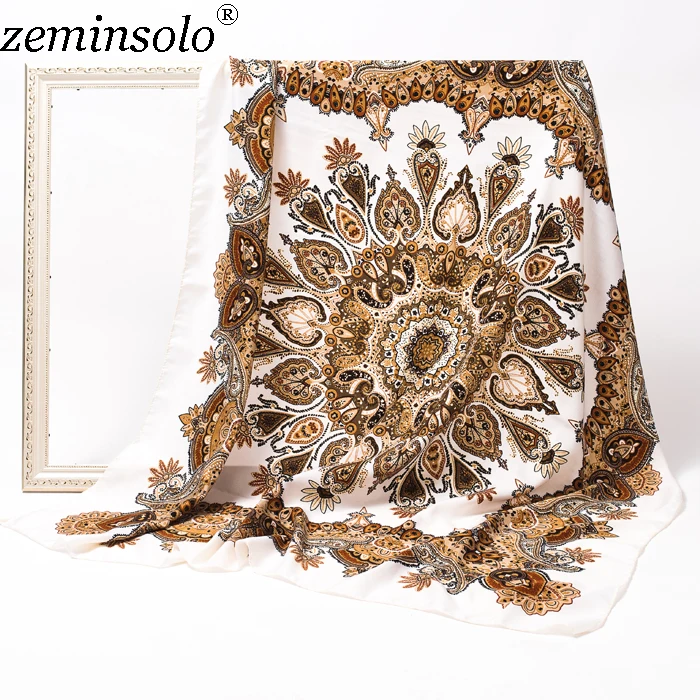 Zeminsolo Lady винтажный мягкий хлопковый шарф бандана новая женская мода палантины женский шарф Обертывания хлопковые шарфы шали 120*120 см