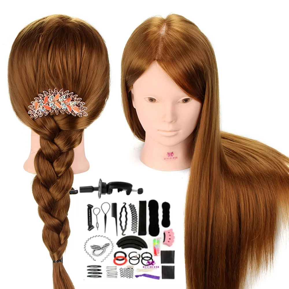 24'' 60 Real Human Hair Mannequin Head For Makeup Practice With Stand