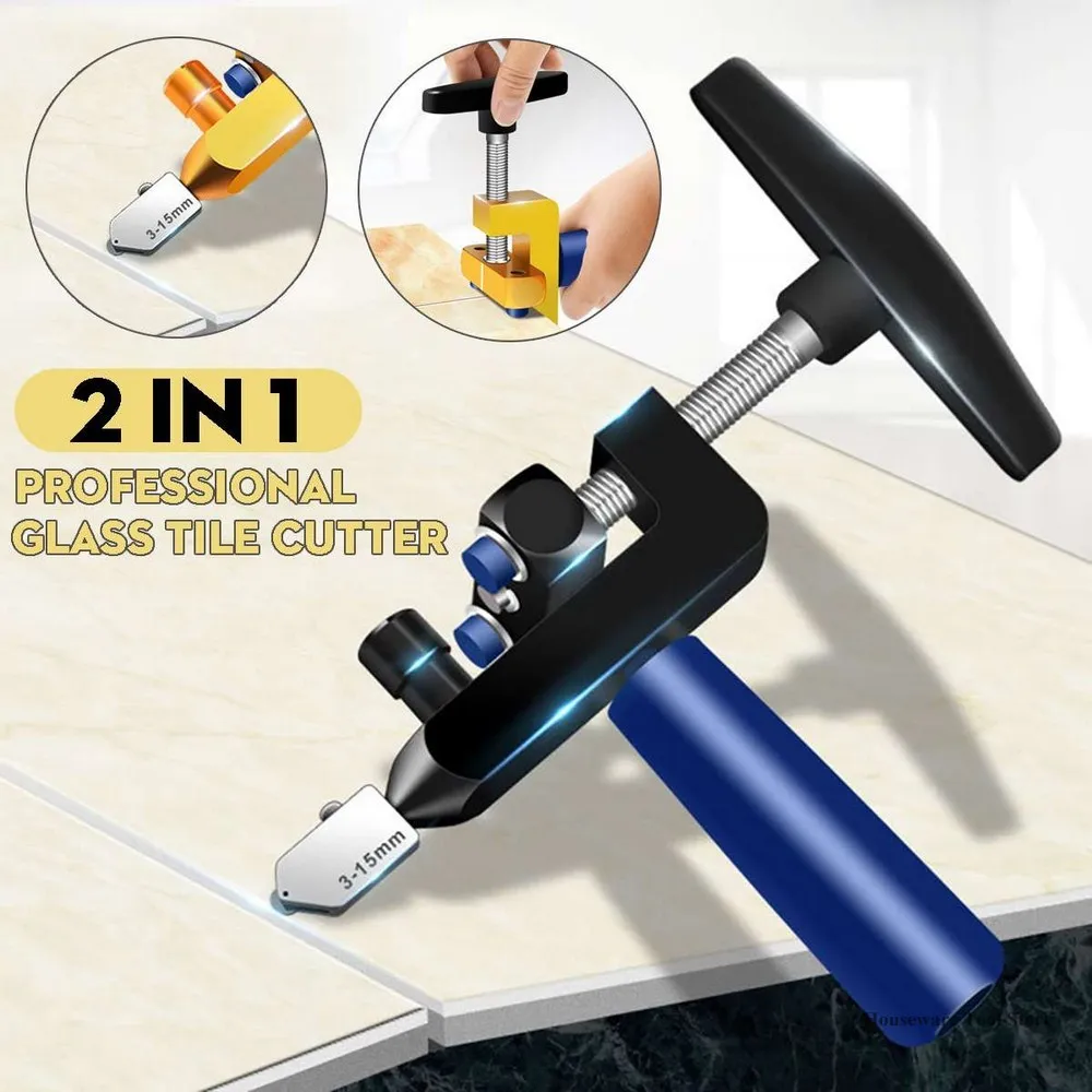 Professional Easy Glide Glass Tile Cutter One-Piece Alloy Aluminum Tool 