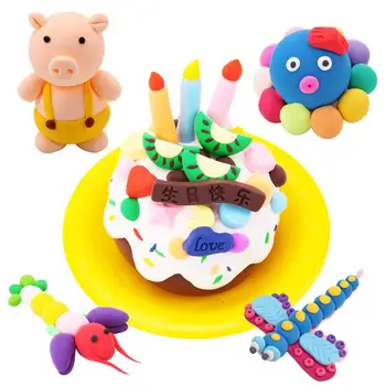 

Kuulee Slime Crystal Toys 24 Colors Light Clay Soft Model DIY Kid Gift Snow Polymer Plasticine Kit