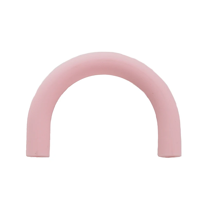 Candy Pink Chengkai 20 шт u-образная трубка, силиконовый прорезыватель, бусины Сделай Сам ручной работы, Детская соска, пустышка, прорезыватель, подвеска, тянущаяся жевательная игрушка для кормления, игрушечный бисер - Цвет: Candy Pink