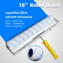 18inch 46cm Paint Roller Brush for Wall Decorative Nap 6mm/9mm/18mm Short-middle-long plush Painting Handle Tool double support
