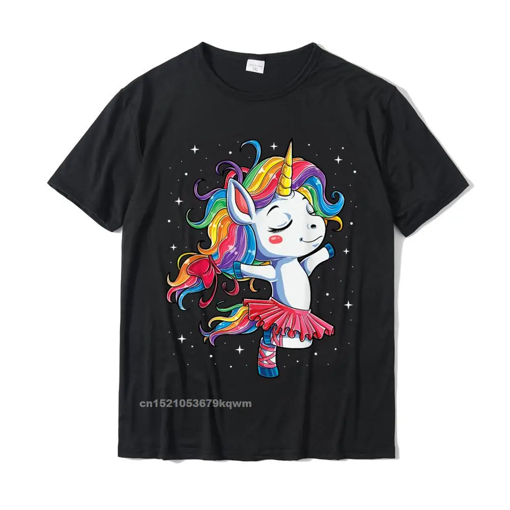 Casual O-Neck T Shirts Summer/Autumn Tops & Tees Short Sleeve Designer Cotton Design T Shirts Normal Men Wholesale Ballet Dancer Unicorn T shirt Kids Girls Rainbow Ballerina__4068 black