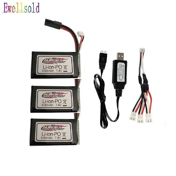 Ewellselling 7 4 v 1000mAh обновленная батарея/USB зарядное устройство для Xinlehong 9130 9136 9137