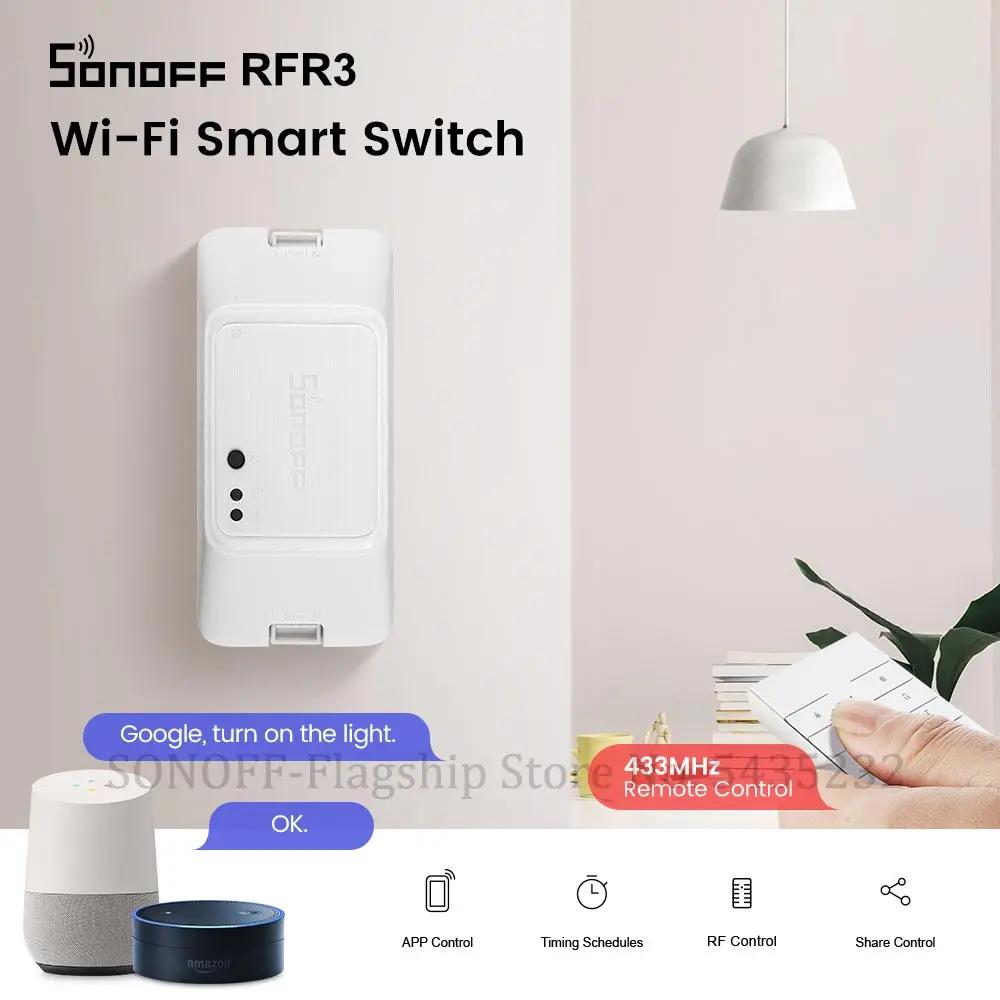 Itead SONOFF RFR3 Мини Wifi DiY переключатель беспроводной управления Smat домашний
