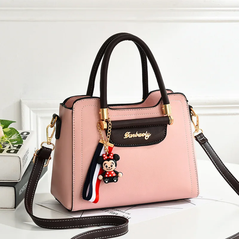 Модные женские сумки на плечо, роскошные кожаные женские сумки, женская сумка, Маленькая женская сумочка, женская сумка - Цвет: Розовый
