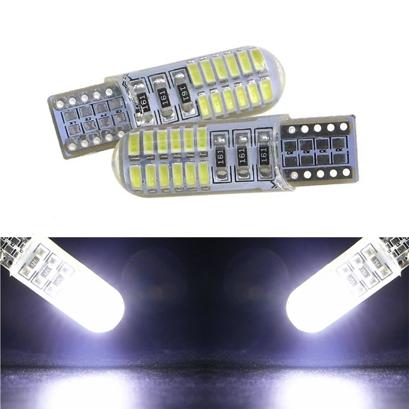T10 4014 W5w Canbus 194 168 24 Smd Auto Car Interior Light No Error Clearance Led Turn Signal Parking Lamp White Reading Bulb Signal Lamp Aliexpress