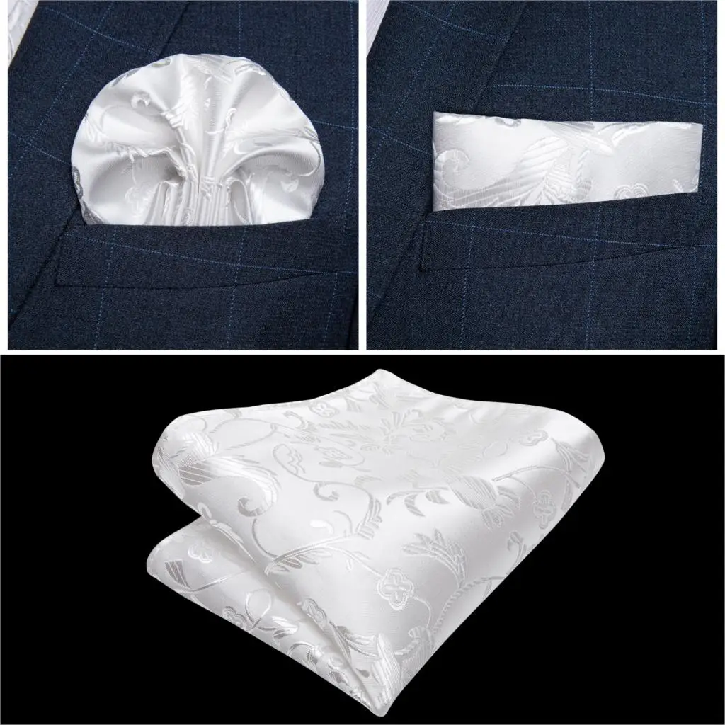 Men's White Floral Fashion Wedding Silk Waistcoat Vest For Men Bowtie Hanky Cufflinks Cravat Set for Suit Tuxedo DiBanGu MJ-116 Men's White Floral Fashion Wedding Silk Waistcoat Vest For Men Bowtie Hanky Cufflinks Cravat Set for Suit Tuxedo DiBanGu MJ-116