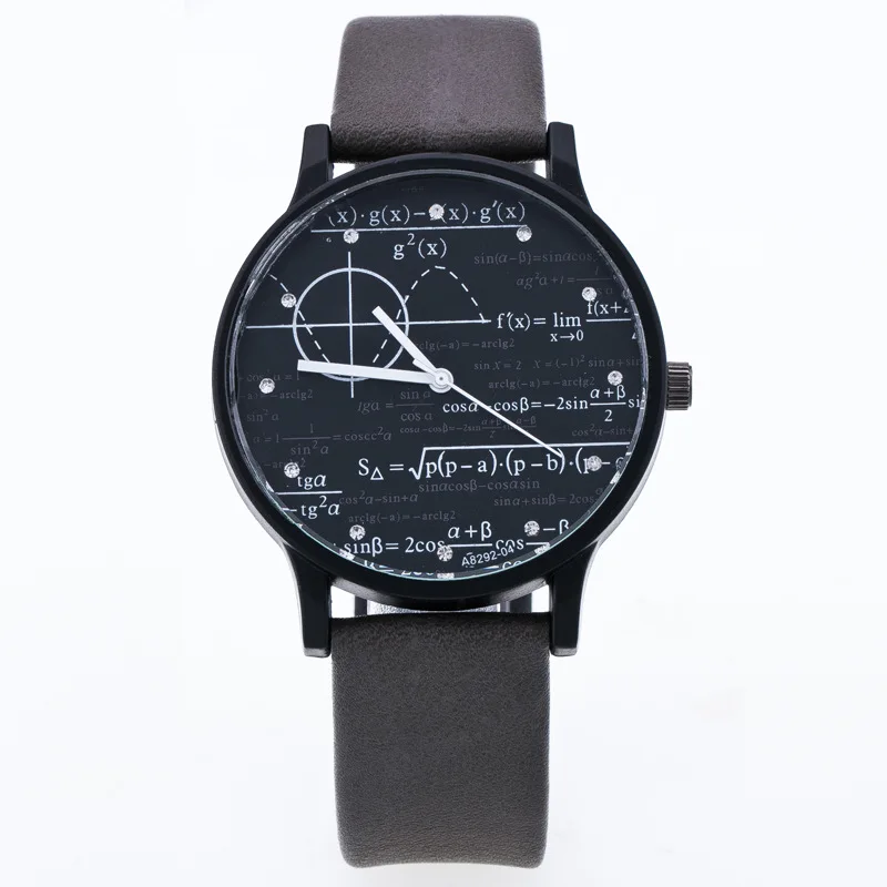 Креативные мужские часы с кожаным кварцем mathе Matical Formula, модные наручные часы, мужские повседневные часы Erkek Kol Saati, классические часы
