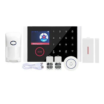 

Wireless Home Security WIFI GSM GPRS Alarm system Kit APP Remote Control With Auto Dial Motion Detector Sensor Burglar Alarm