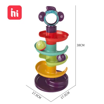 

Children's Building Blocks Orbiting Around The Ball 1-3 Years Old Baby Gliding Tower Puzzle Assembly Toy Educational Toys