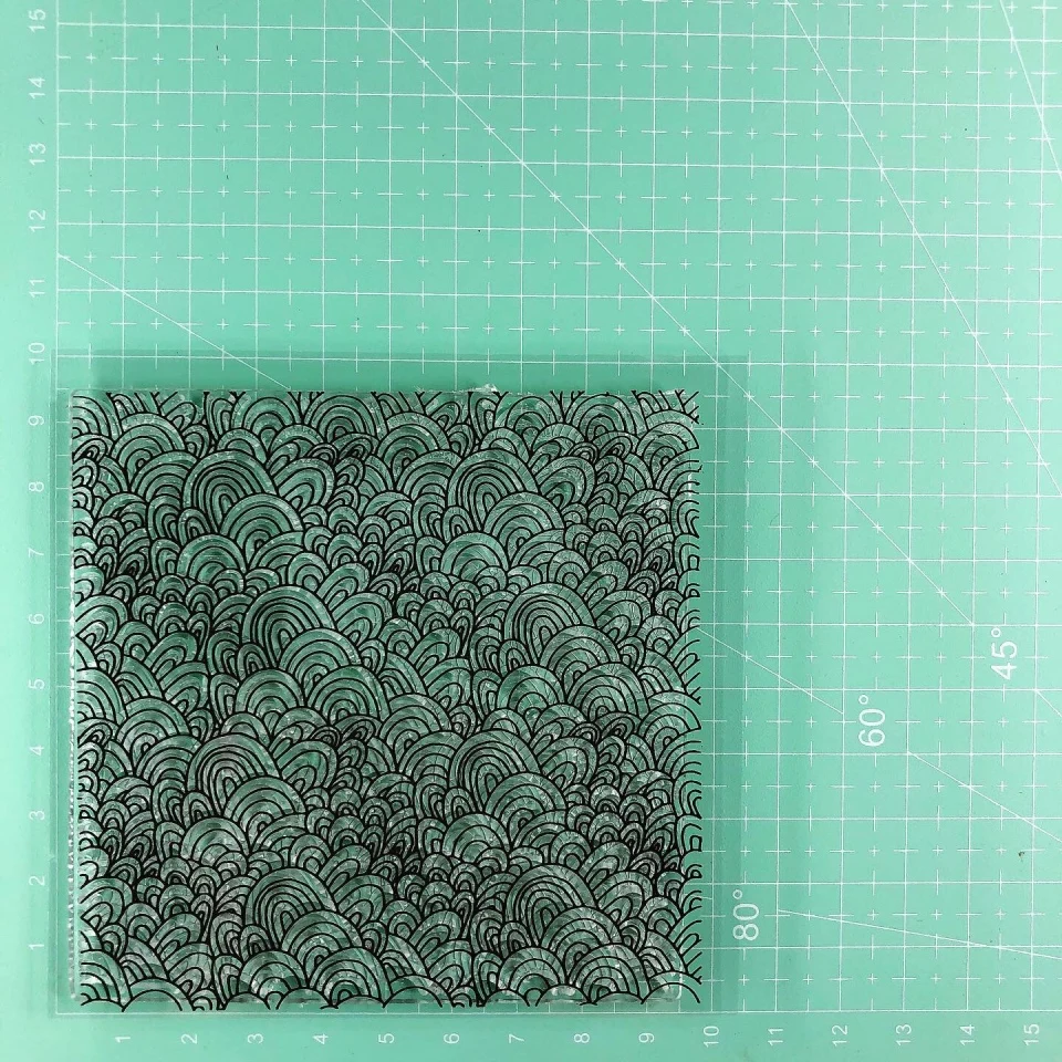 10*10 волна прозрачный силиконовый штамп для DIY скрапбукинга фотоальбом декоративный прозрачный штамп лист
