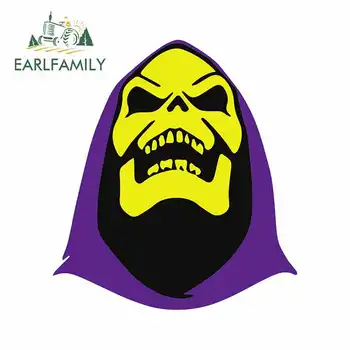 

EARLFAMILY 13cm x 11.8cm For Skeletor He-Man Occlusion Scratch Car Stickers Creative Decal JDM ATV RV Waterproof Decor