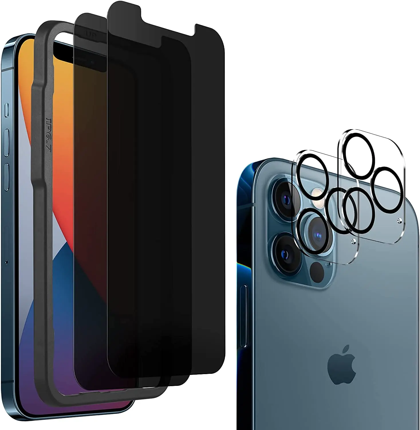 Для iPhone 12 Pro Max антишпионское закаленное стекло Защита для экрана 2 стекла +