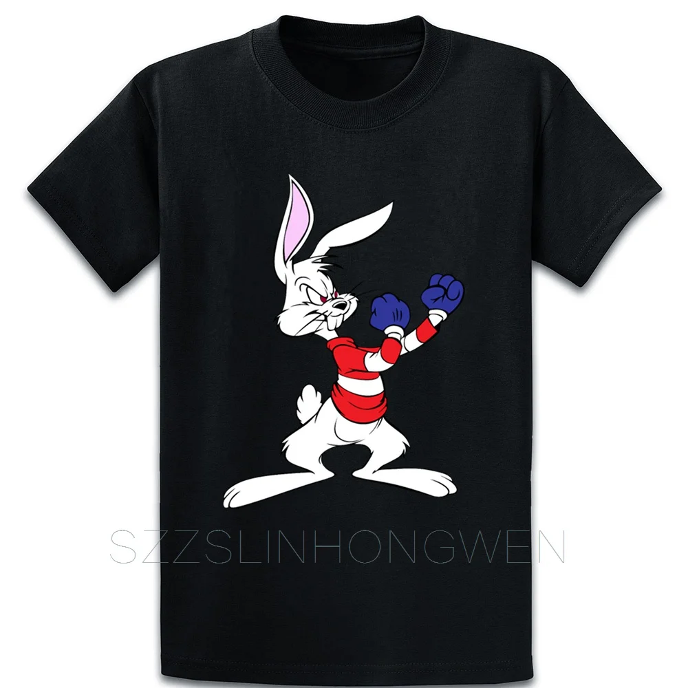 Bucks Bunny Boxing T Shirt Cotton Kawaii Sunlight Round Neck Summer Style Building Customized Cool | Мужская одежда