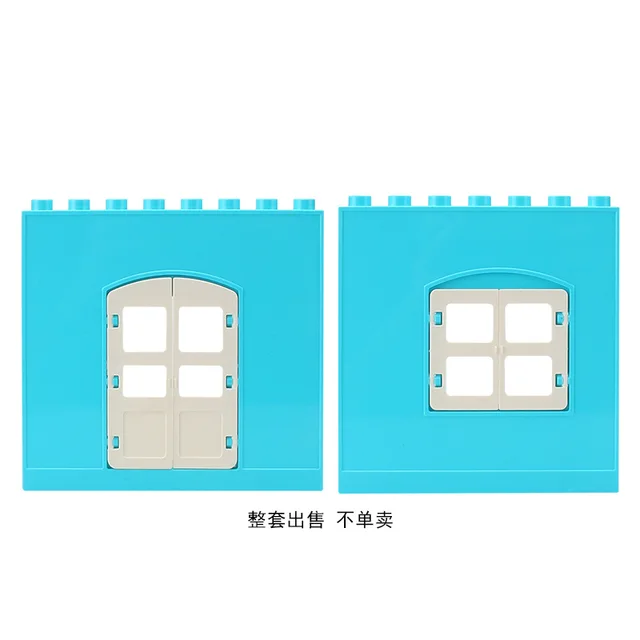 DIY Accessories Bricks Treehouse Base Plate Window House Sofa Furniture Large Particle Big Size Building Blocks Birthday Kid Toy LXF-Door-Set-5