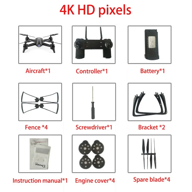 Дрон 4k S165 оптический поток позиционирования роль следования RC вертолет Дрон HD 1080P Квадрокоптер Дрон с камерой Дрон 4k квадрокоптер с камерой квадракоптер квадракоптер с камерой квадрокоптер с камерой профессиона - Цвет: 4K pixels