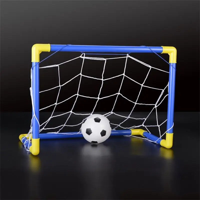 

Indoor Mini Folding Football Soccer Ball Goal Post Net Set+Pump Kids Sport Outdoor Home Game Toy Child Birthday Gift Plastic