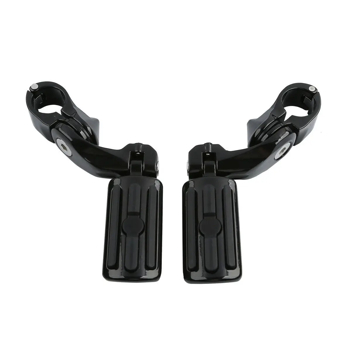 

1-1/4" Short Angled Adjustable Highway Foot Pegs Peg Mount For Harley Motorcycle