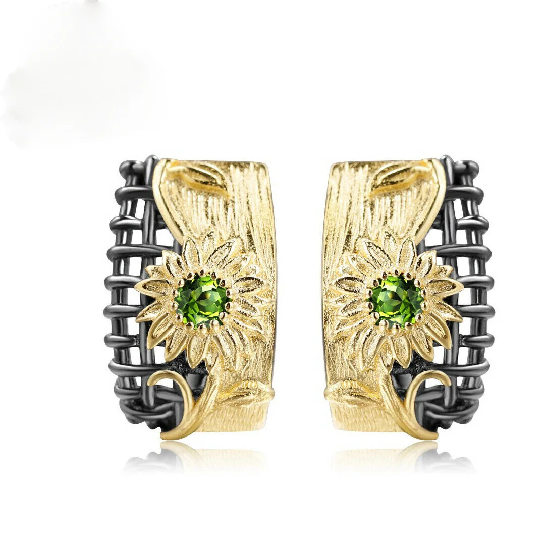 Преувеличенные циркониевые серьги с веткой дерева для женщин, винтажные двухцветные вольфрамовые Золотые Персонализированные панковские кольца на палец, трендовые ювелирные изделия