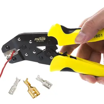 

Litake PARON Yellow Black Alloy Steel Multi-function JX-1601-2546 Ratchet PV Connector Terminal Crimping Clamp