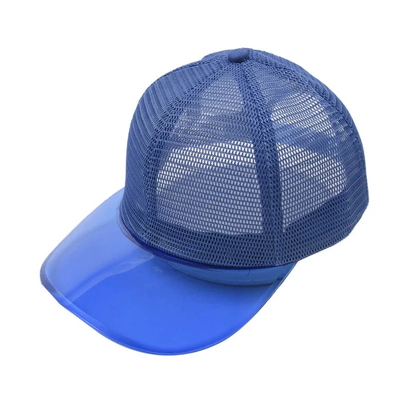 WZCX Transparent Brim Breathable Baseball Cap Hollow Out Shading Summer Unisex Adjustable Outdoor Trucker Cap Men Dad Hat 6