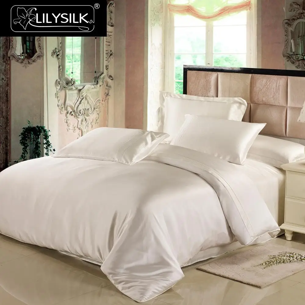 Lilysilk Duvet Cover Silk 100 Pure Mulberry 25 Momme Silk Natural