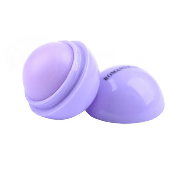 Разноцветный круглый органический бальзам с украшением для губ, Новое поступление - Цвет: Фиолетовый