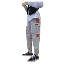 Мужские шаровары с боковыми карманами,, хип-хоп стиль, повседневные мужские брюки для бега, модные повседневные уличные штаны z1016