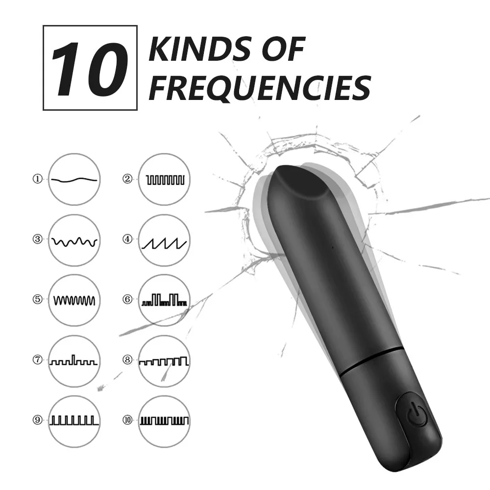 Мини вибратор Секретная пуля 10 скоростей мощные помады вибраторы для женщин