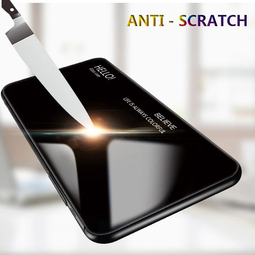 UPaitou чехол из закаленного стекла для OPPO A9 A5 2020 Realme 5 3 2 Pro Чехол Мягкий