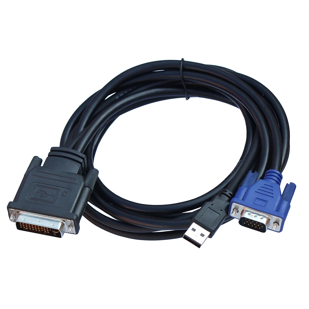 Vga cable adapter Vga cable DVI M1-DA 30+5 pin to VGA Dual link+ USB Projector cable 1.7m