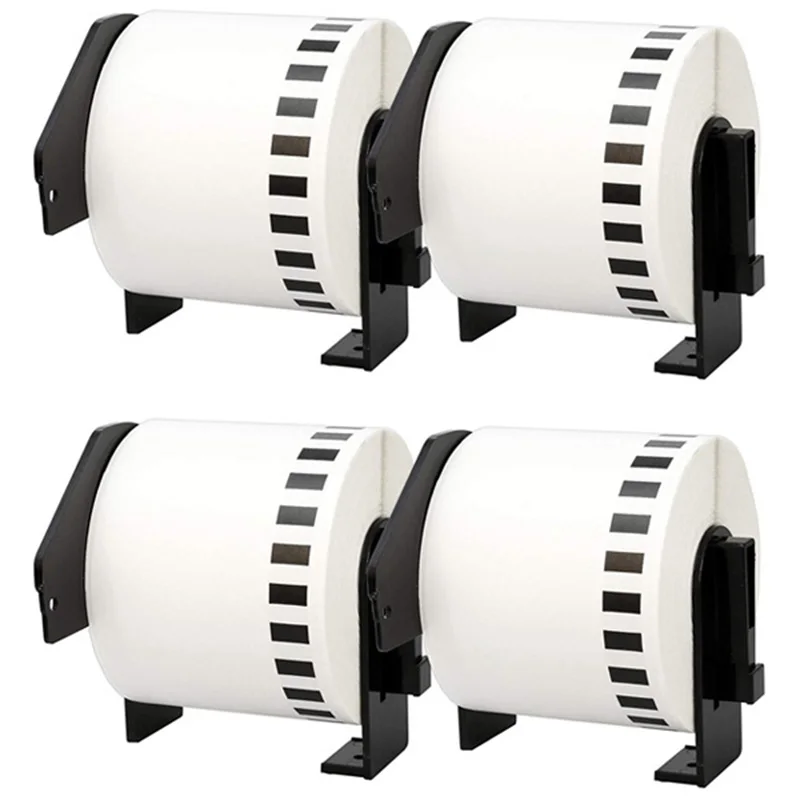 

4Pcs for Brother DK-22205 Printer Labels 62mm Roll+Spool for QL-560 QL-570